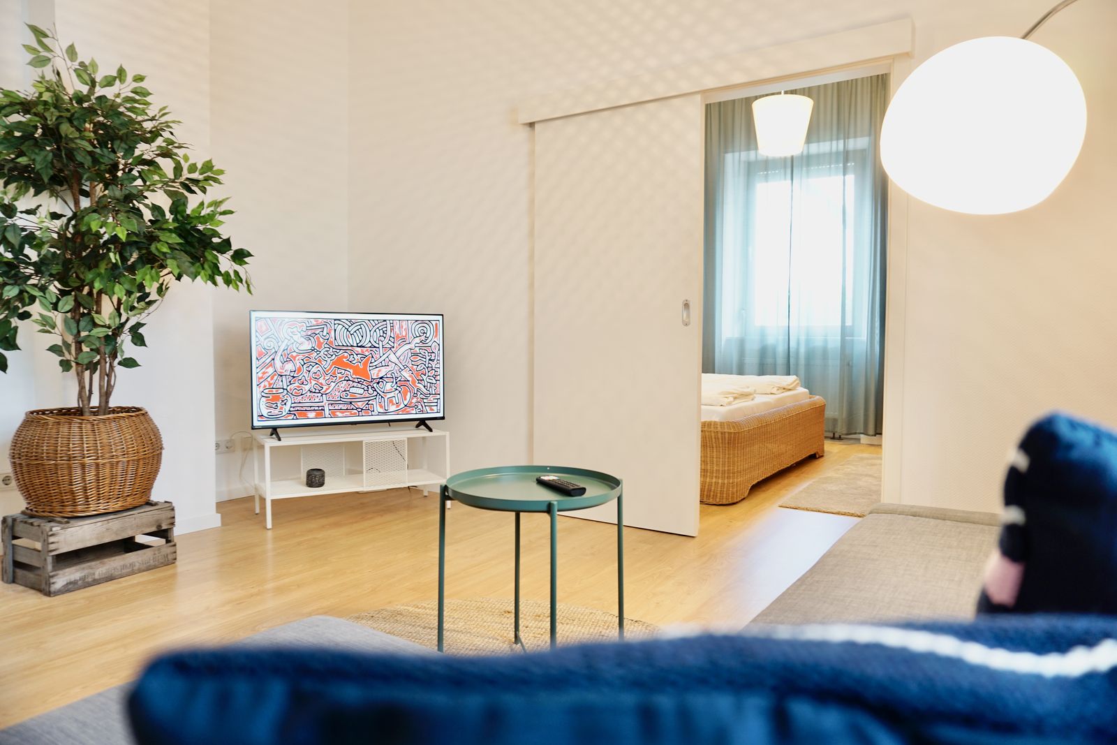 Wohnzimmer der Ferienwohnung Bär 38