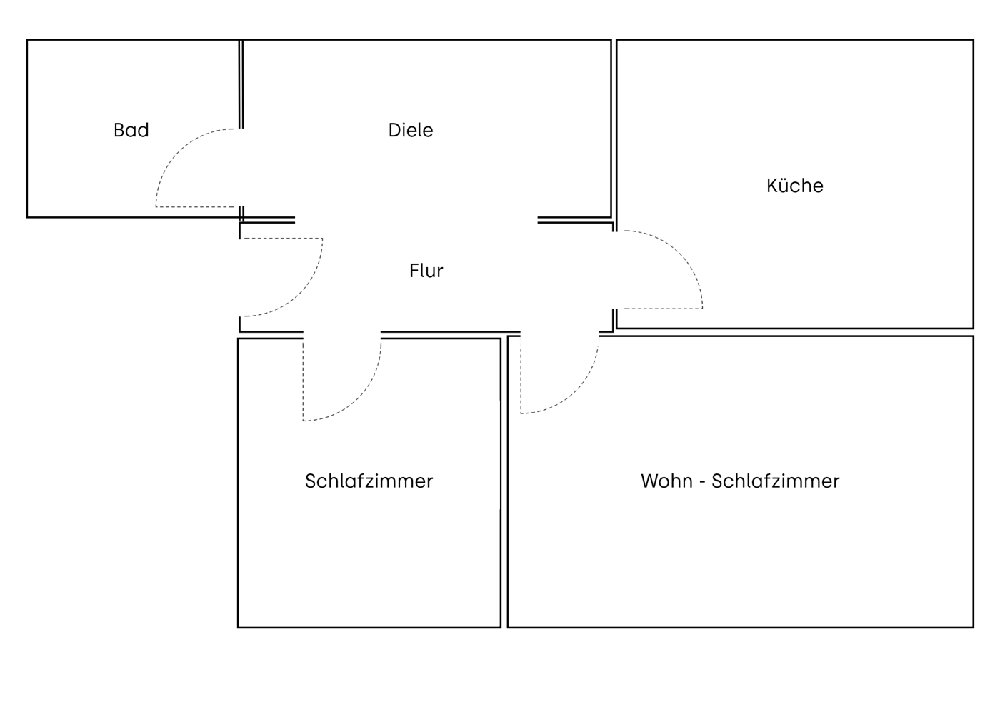 Grundriss der Ferienwohnung Grizzlybär