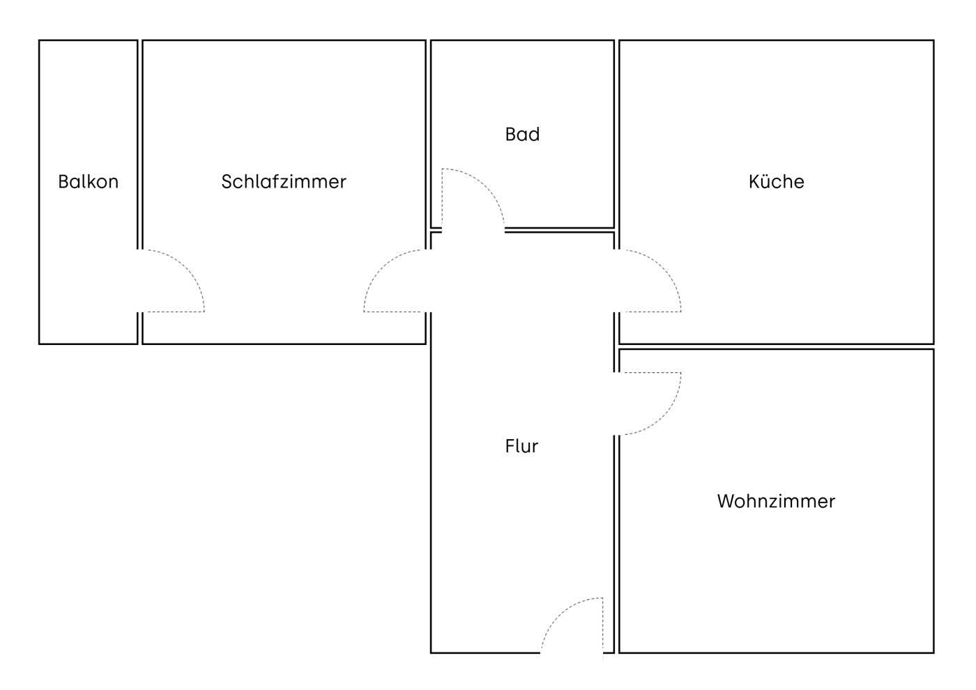 Grundriss der Ferienwohnung Koalabär