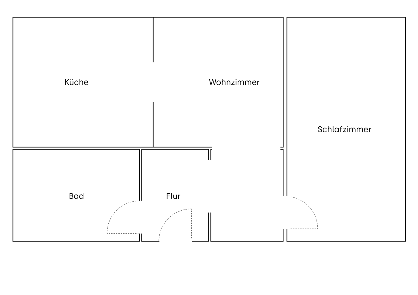 Grundriss der Ferienwohnung Kragenbär