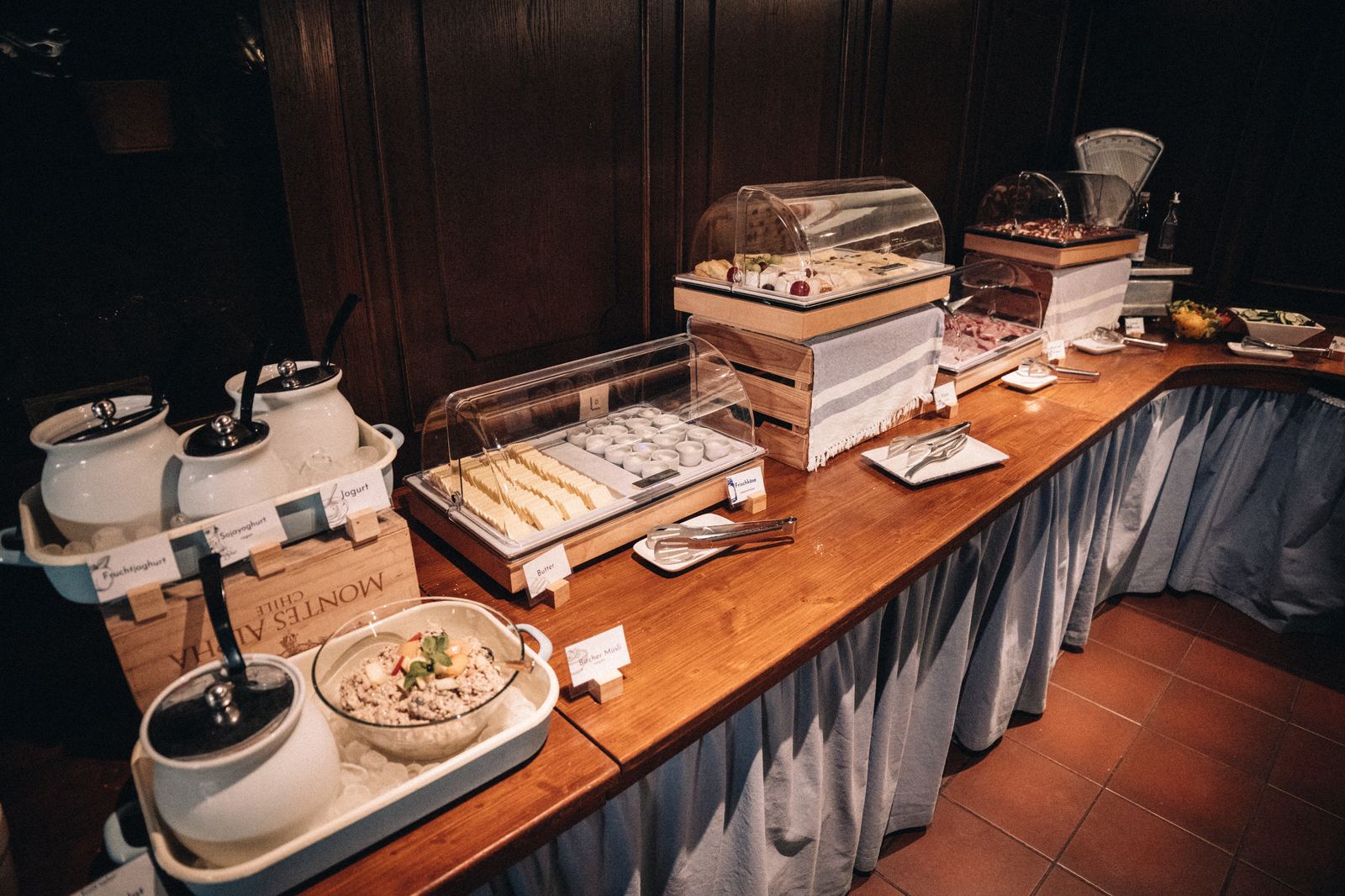 Frühstücksbuffet im Frühstücksraum