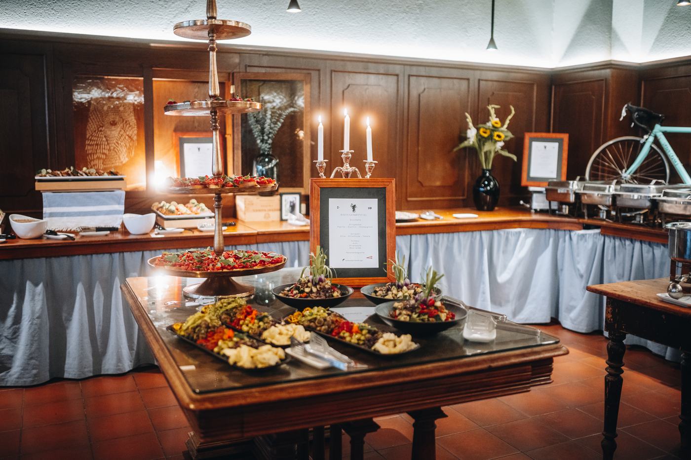Buffet vor dem Fest
