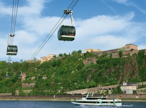Blick Koblenz mit Seilbahn